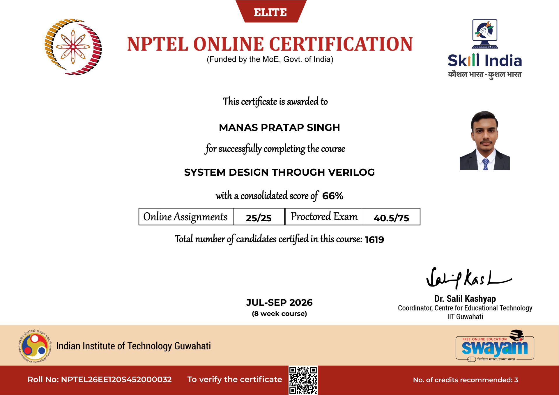 NPTEL Certificate NOC-3C2J-S153-2THQK