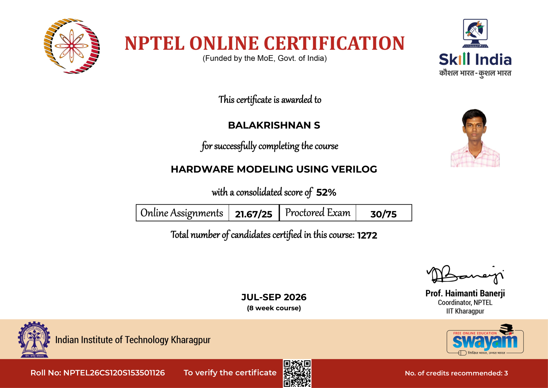 NPTEL Certificate NOC-D6AG-A6G3-2QPVA