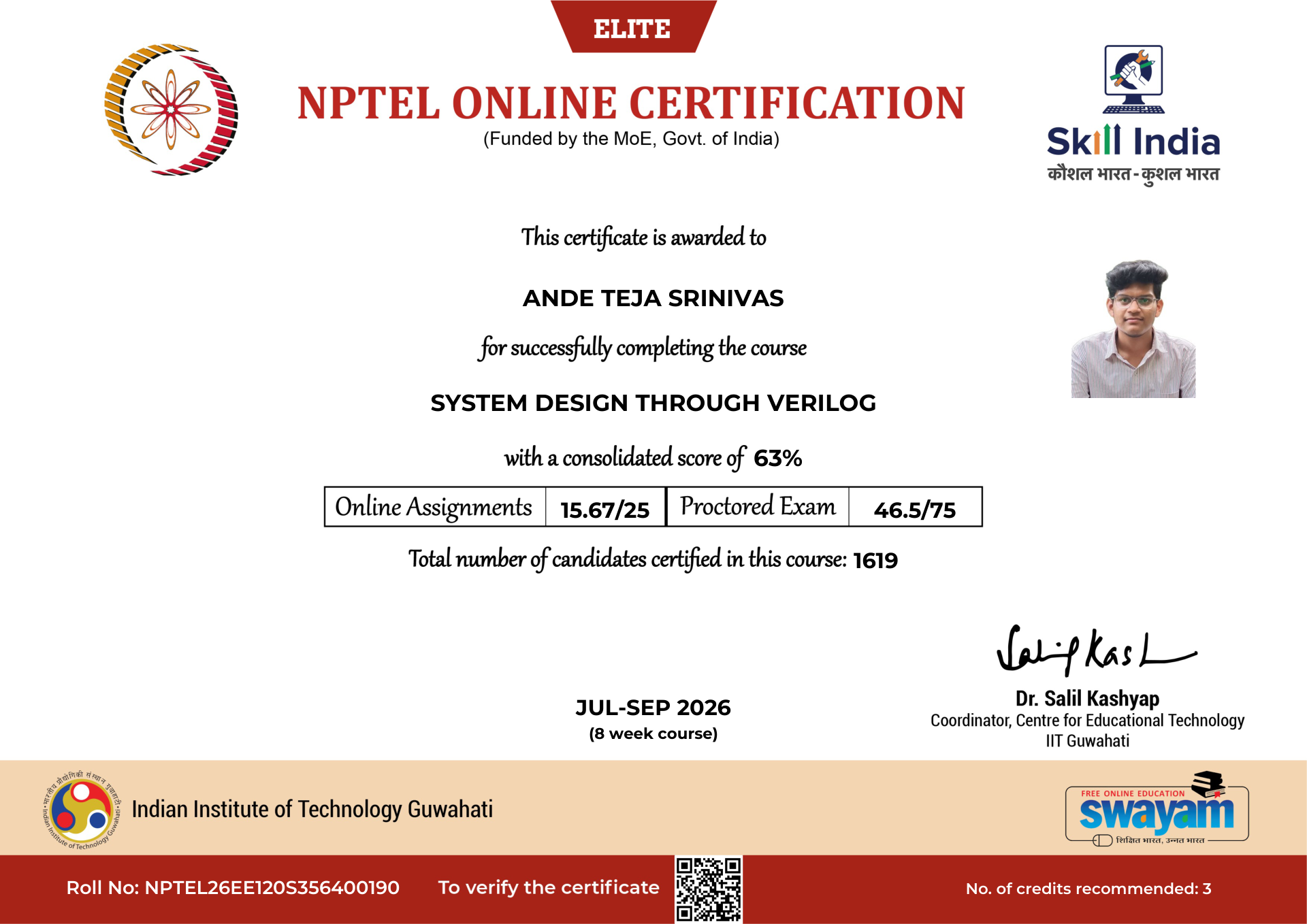 NPTEL Certificate NOC-DWWH-MZHZ-4EYSQ