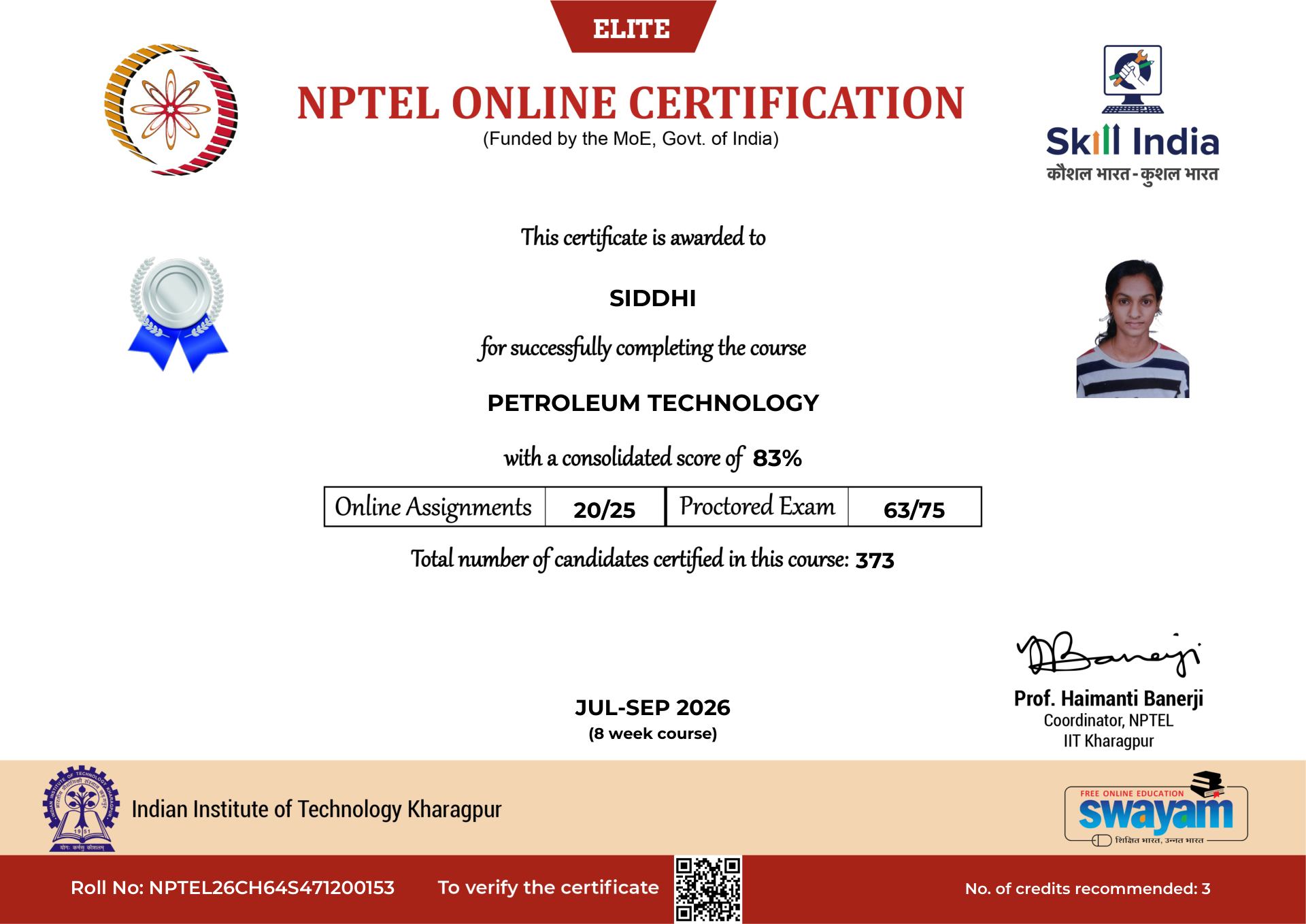 NPTEL Certificate NOC-E8WT-KFJQ-N7WAZ