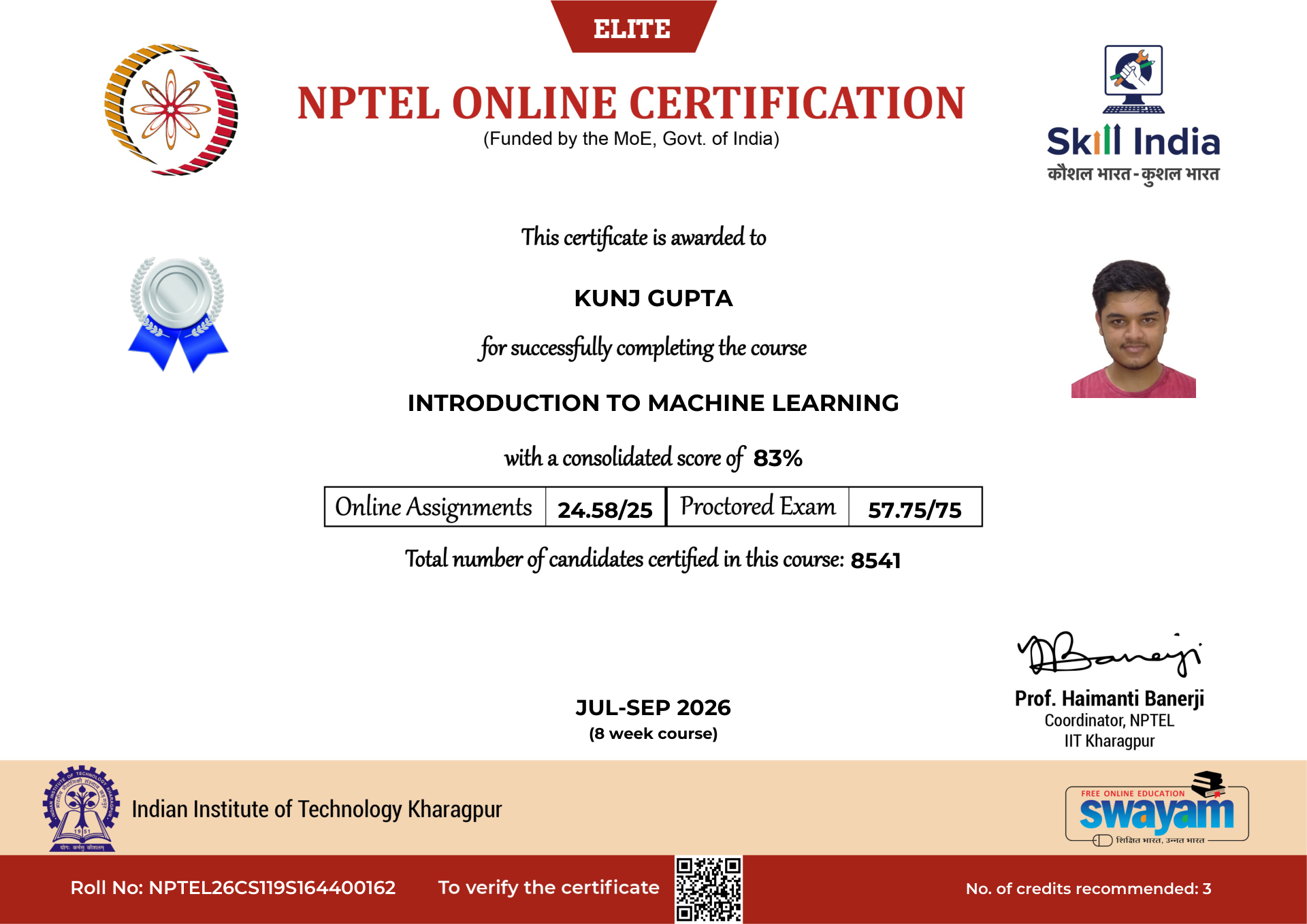 NPTEL Certificate NOC-HH6E-MN08-1F140