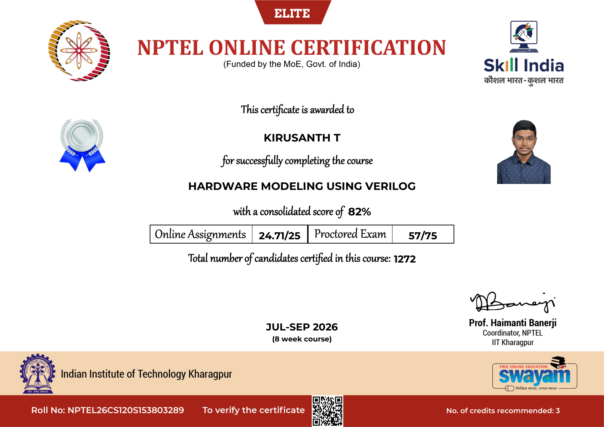 NPTEL Certificate NOC-R50F-BZGQ-KPHFM