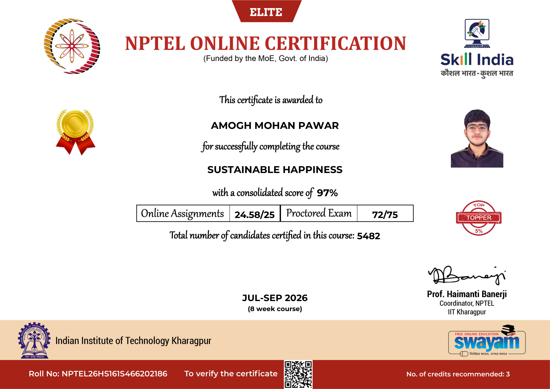 NPTEL Certificate NOC-VNC3-91VN-T6HQ9
