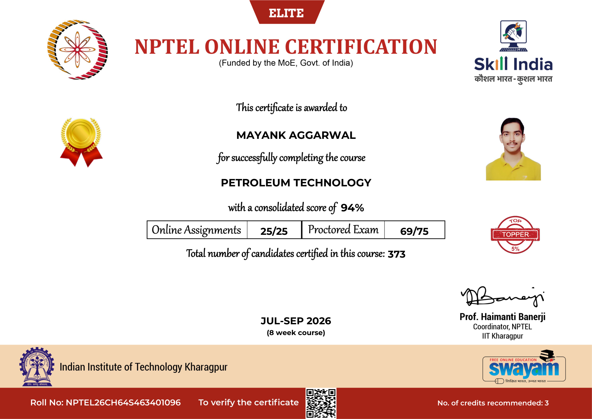 NPTEL Certificate NOC-ZZ42-T0GX-YN47J